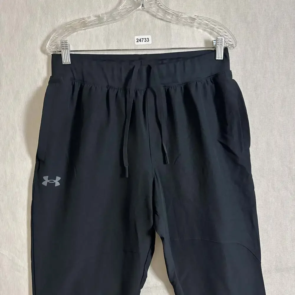 Under Armour Men's Large Black Woven Cold Weather Jogger Pants With Pockets